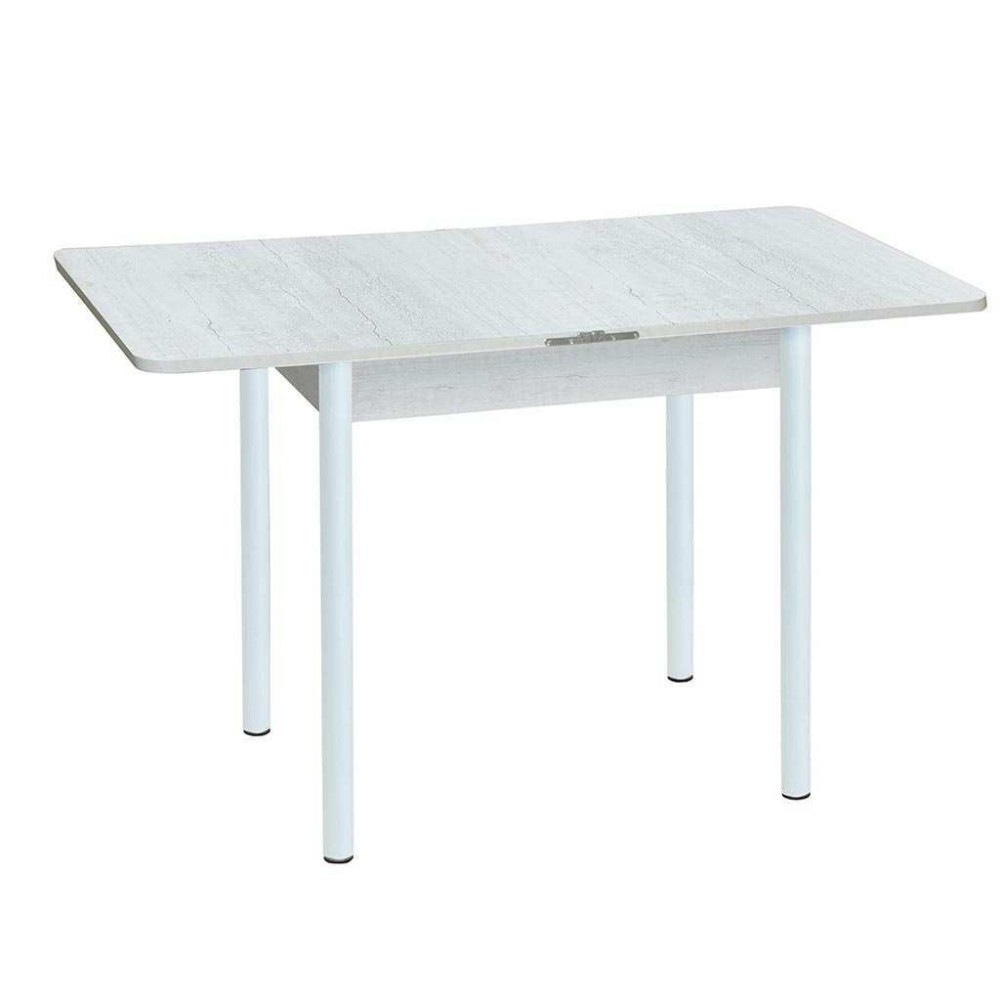 Стол обеденный Stork 1200-(+400)*750*750 цвет белый бетон/белый