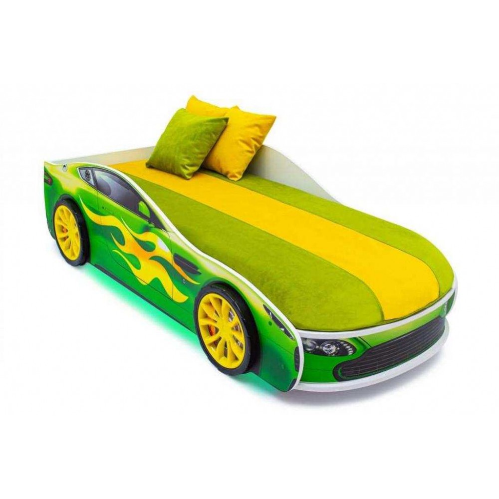 детская кровать машинка зеленая