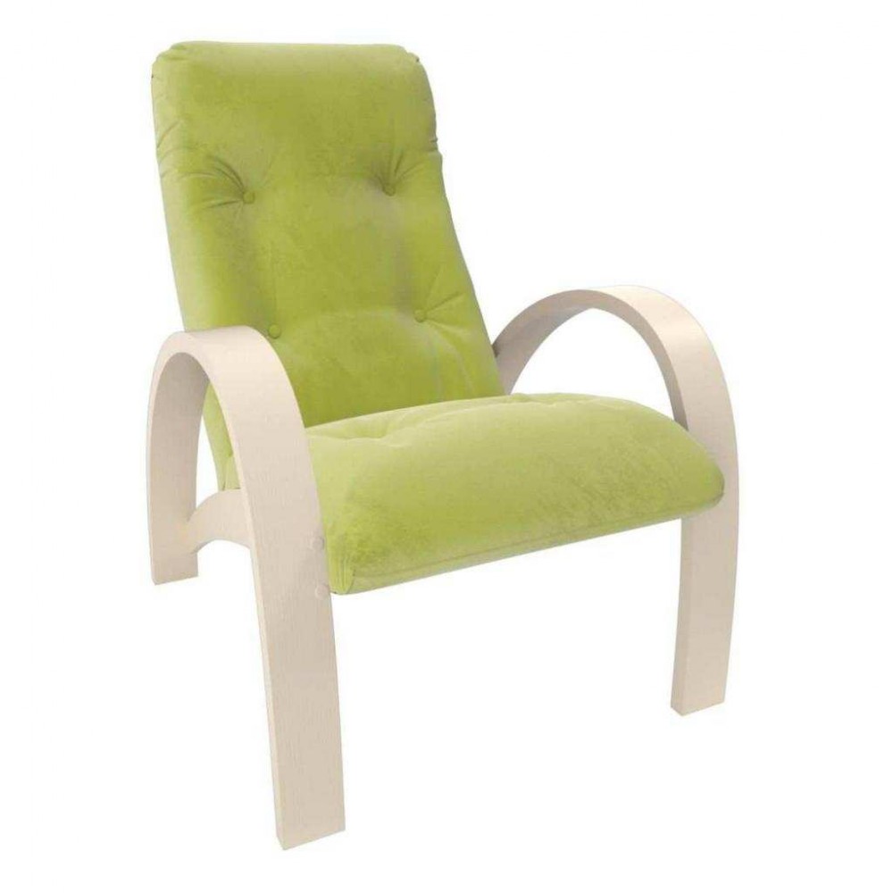 Кресло для отдыха модель s7 каркас натуральное дерево ткань Verona Vanilla