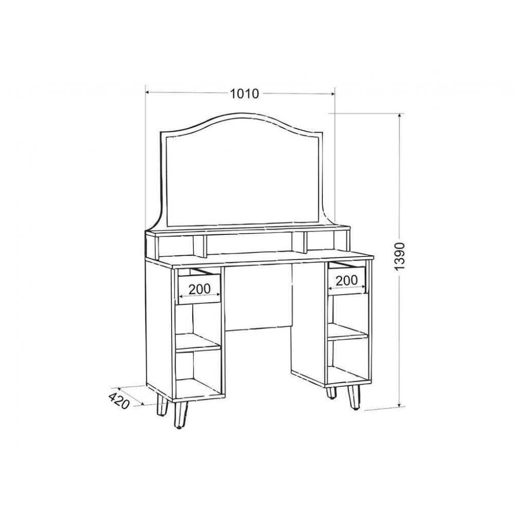 Глубина туалетного столика. Стол макияжный СТМ 011 сборка. Туалетный столик Размеры. Стандартная высота туалетного столика. Туалетный столик чертеж.