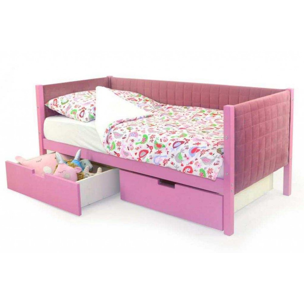 детская кровать с бортиком для девочки