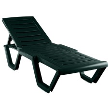 Лежак Атлант арт.ЭП 860451, пластик (темно-зеленый) 
