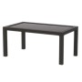 Стол пластиковый RATTAN арт.ЭП 853681 160x95см прямоугольный со стеклом (антрацит) 