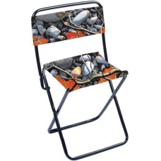 Стул складной со спинкой ПС2/4 арт.ПС2/4, с камнями и кленовыми листьями  