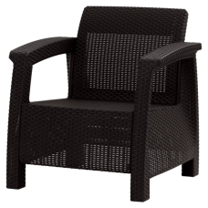 Кресло пластиковое RATTAN Luxe арт.ЭП 647009 (коричневое) 