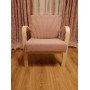 Кресло  Шелл (Винтаж)  арт.GS-09418R 1 уп (каркас дуб, ткань  Verona Rosa)   