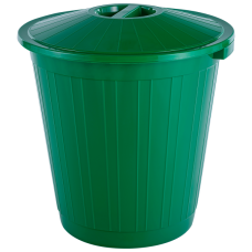 Бак круглый с крышкой 80л. (в уп 10шт.) (зеленый) арт.ЭП 097723 