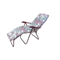 Кресло -шезлонг Машека арт.С399/48 (1 шт. в уп.) (каркас бордовый, ткань бордо цветы) 