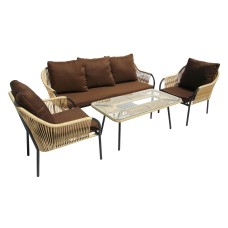 Набор мебели Селена  арт.SE-MТ001,SE-MТ002,SE-MТ003 Коричнево/бежевый,  коричневый "Garden story"