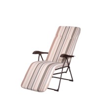 Кресло -шезлонг Альберто-3 арт.с562/82/1 (2 шт в в уп.) (каркас антрацит, ткань бежевая. полоска) 