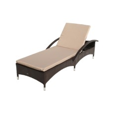 Лежак Мальта-2 арт.M002-2023, ротанг искусственный (коричневый) "Garden story"