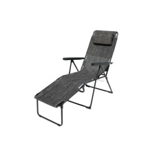 Кресло -шезлонг Роберто арт.с1596 (каркас антрацит, ткань серая) 
