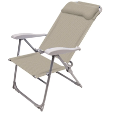 Кресло -шезлонг Ника К2/ПС арт.К2/ПС (1шт. в упаковке (каркас серый, ткань песочная)) 