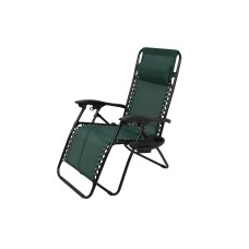 Кресло -шезлонг Фиеста арт.CK-175 с подстаканником (2шт.в упаковке (каркас черный, ткань зеленая))  