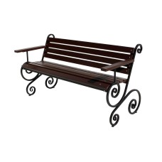 Лавочка садовая Шарм с подлокотником арт.ЛШП-150 1,5м (1 уп.) 