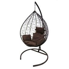 Кресло подвесное Сфера арт.CN700-МТКОР (стойка+осн.КОРИЧ.,корзн.корич.,подуш.корич. 3уп.(М))