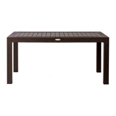 Стол пластиковый RATTAN арт. 160x95см прямоугольный (коричневый) 
