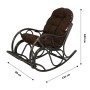 Кресло -качалка Маргонда арт.CV-MK17 (1кор.+мягк.эл.) каркас коричневый, сиденье коричневое) 
