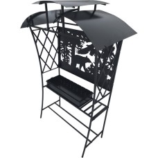 Мангал с крышей, резной Медведь 1,2 м (2 уп.) арт.НПА3273