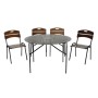 Набор мебели Бистро  арт.КА6266+КА6280 коричневый,  кругл.стол  (4 кресла) 