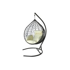 Кресло подвесное Сфера Лайт арт.МТ6767 (стойка+основание.корич.,корзн.корич.,подуш.беж. 3уп. (Б))