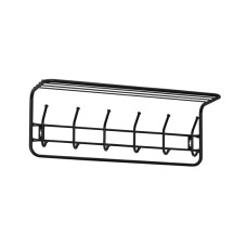 Вешалка с полкой 80 см арт.ВСП 7 Ч (черный) 