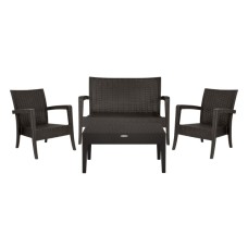 Набор мебели Ola Dom Делюкс  арт.ЭП 401455+ЭП 391527+ЭП 401332 коричневый,  (2 кресло-диван+стол 92x53см+диван) (коричневый) 