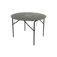 Стол к набору Бистро арт.КА6266 круглый (каркас черный, столешница коричневая) 