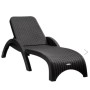 Лежак RATTAN арт., пластик (антрацит) 