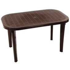 Стол пластиковый  арт.ЭП 013747 овальный (шоколад) 