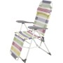 Кресло -шезлонг Ника К3/П арт.К3/П (1шт. в упаковке (каркас серый, ткань цветные полоски)) 