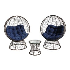 Набор мебели Николетта . арт.CN450-MT,CN350-MT коричневый, синий "Garden story"