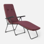 Кресло -шезлонг Альберто-2 тафтинг арт.с1583 (в уп.1шт.)(каркас черный, ткань бордовая) 