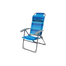 Кресло -шезлонг Ника К2/С арт.К2/С (1шт. в упаковке (каркас серый, ткань синяя)) 