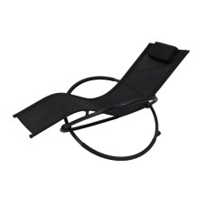 Лежак Концепт арт.WR-C010, текстилен (черный) "Garden story" УЦЕНКА