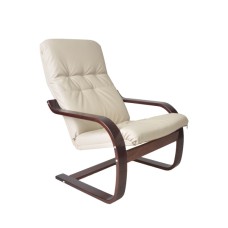 Кресло  Сайма экокожа арт.GT3299 (2 уп. каркас вишня 1 уп., сиденье беж 1 уп.) 