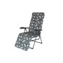 Кресло -шезлонг Альберто-3 тафтинг арт.с1020/74 (1 шт в в уп.) (каркас серый, ткань серая, цветы) 