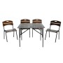 Набор мебели Бистро  арт.KA6273+КА6280 коричневый,  квадратный стол ( 4 кресла) 