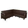 Диван пластиковый RATTAN Luxe арт.ЭП  угловой (коричневый) 