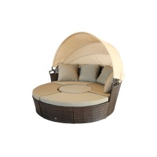 Набор мебели Ракушка  арт.SFS088 коричневый, бежевый 2 кор.(ротанг темно-коричневый, подушки бежевые)  "Garden story"
