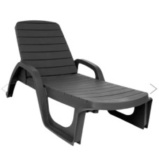 Лежак Прованс арт.ЭП 035648, пластик (антрацит) 
