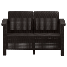 Диван пластиковый RATTAN Luxe арт.ЭП 646989 2х местный (коричневый) 