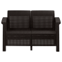Диван пластиковый RATTAN Luxe арт.ЭП 646989 2х местный (коричневый) 