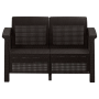 Диван пластиковый RATTAN Luxe арт.ЭП 646989 2х местный (коричневый) 