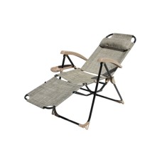 Кресло -шезлонг с полкой КШ3/3 арт.КШ3/3 (1шт. в упаковке (каркас черный, ткань ротанг)) 