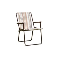 Кресло складное Фольварк жесткое арт.с564/82/1 (5 шт в упаковке (каркас коричневый, ткань полоска)) 