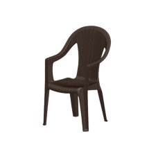 Кресло пластиковое Элластик плетеное арт.ЭП 314566 (коричневый) 