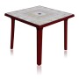 Стол пластиковый  арт.Сткр2 квадратный с рисунком (бордовый) 