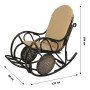 Кресло -качалка Сантьяго арт.CV-SB10 (1кор.+мягк.эл.) каркас коричневый, сиденье бежевое) 