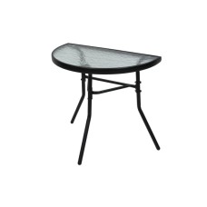 Стол пристенный  арт.SC-096 1 уп.(каркас черн.,столешница стекло) "Garden story"